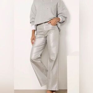 NWT KUT From The Kloth Womens Dark Silver High Rise Miller Wide Leg Jeans Size 8